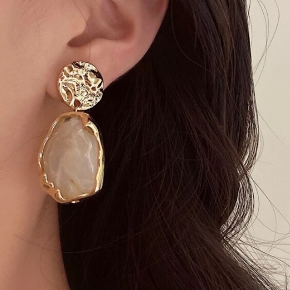 3for$20 NEW Textured Metal Geometric Drop Earrings